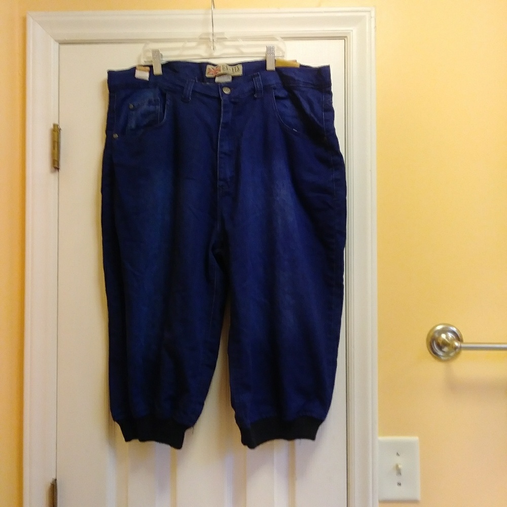 GS-115 Men's Shorts Size XL Blue Jean Cropped Pant